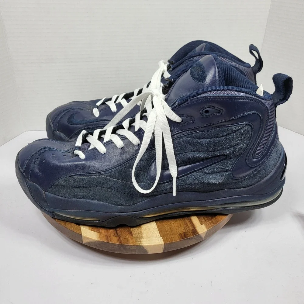 Nike Mens 15 Air Total Max Uptempo Triple Obsidian Suede Attack Pack 366724-400